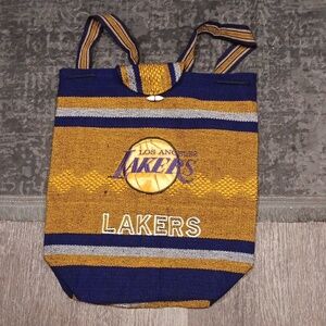NBA Los Angeles LAKERS Light weight Knitted Backpack Sack Satchel